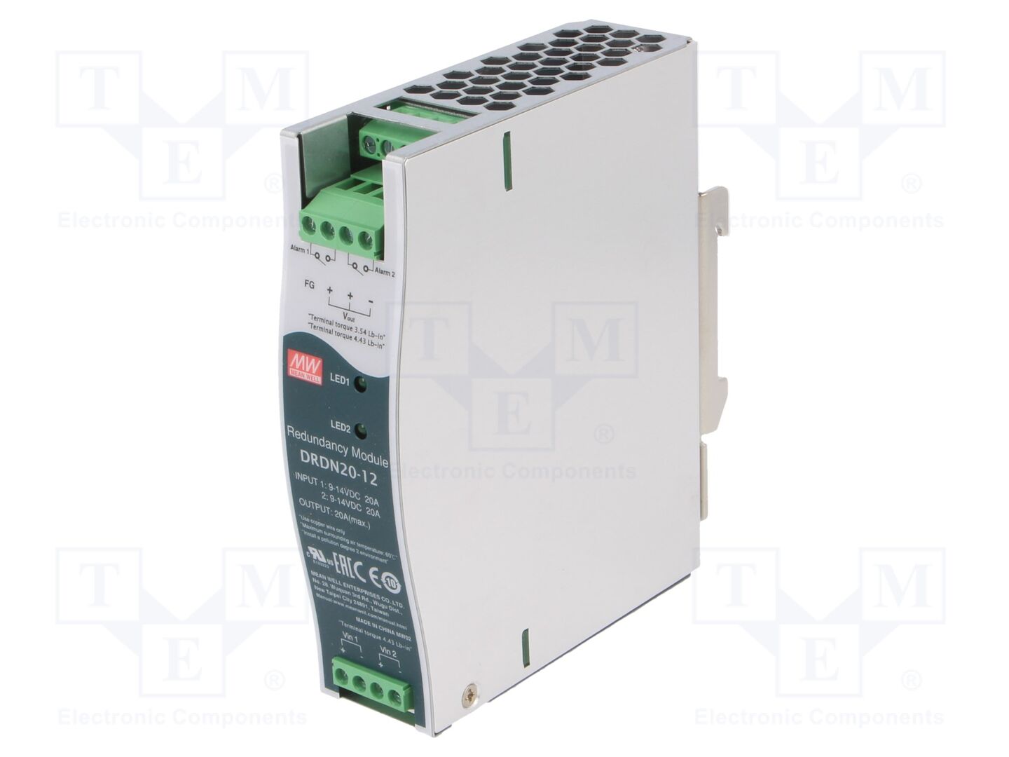 MEAN WELL DRDN20-12 Redundanssimoduuli DIN-kiskoon 12VDC 20A