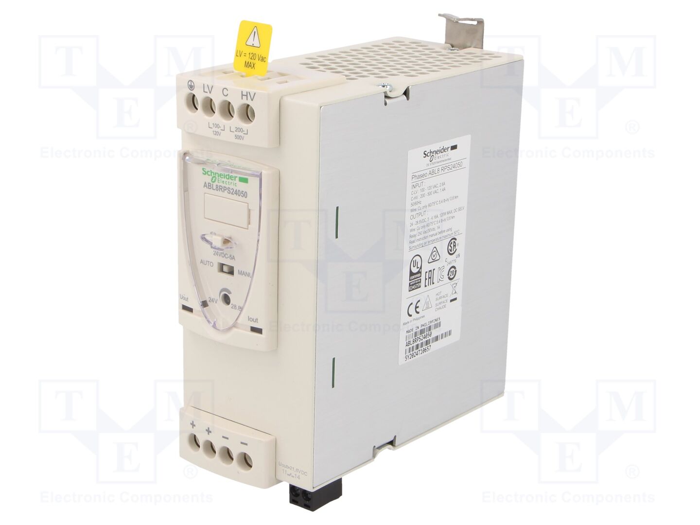 SCHNEIDER ELECTRIC ABL8RPS24050 DIN-kiskoon asennettava kytkentäsähkölaite 120W 24VDC