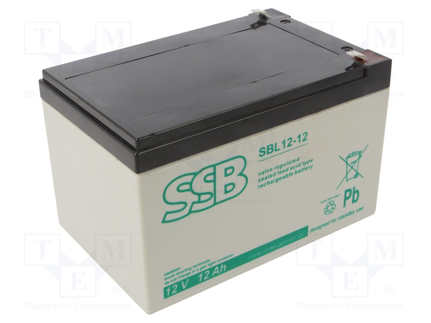 SSB ACCU-HP12-12/S Happoakku 12V 12Ah AGM