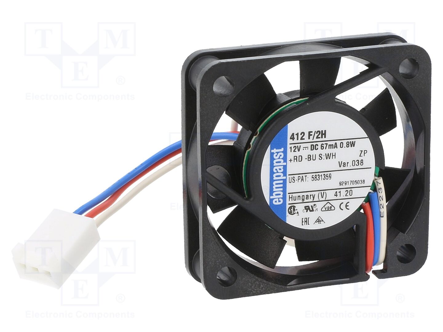 EBM-PAPST 412F/2H-038 Aksiaalipuhallin 12VDC