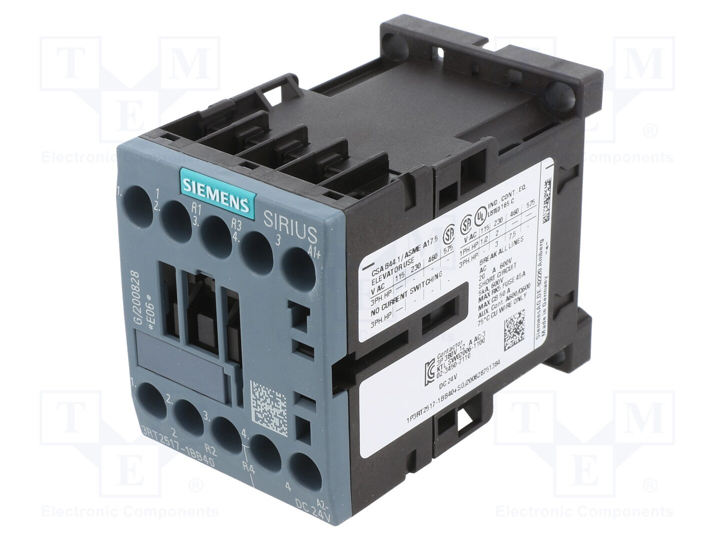 SIEMENS 3RT2517-1BB40 Kontaktori 24VDC