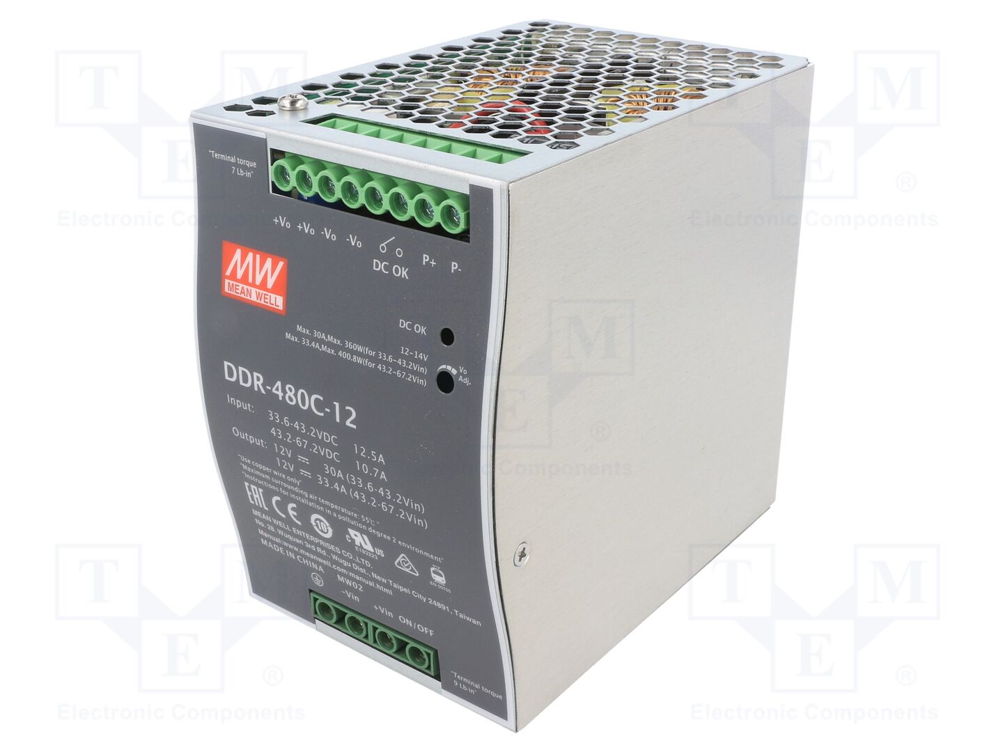 MEAN WELL DDR-480C-12 DC/DC-muunnin 400.8W