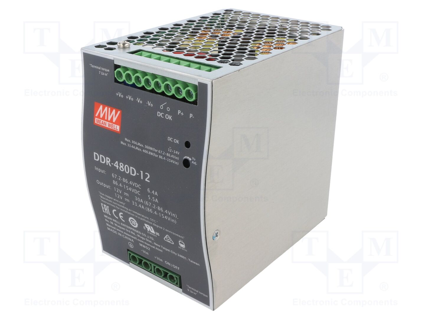 MEAN WELL DDR-480D-12 DC/DC-muunnin 400.8W