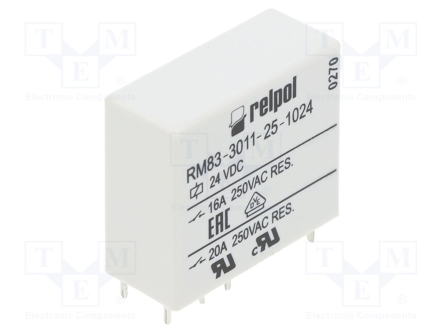 RELPOL RM83-3011-25-1024 Sähkömagneettinen rele 24VDC