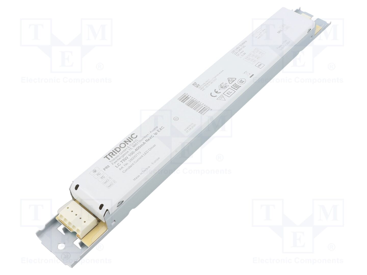 TRIDONIC LC 75W 100-400MA FLEXC LP EXC LED-virtalähde 75W