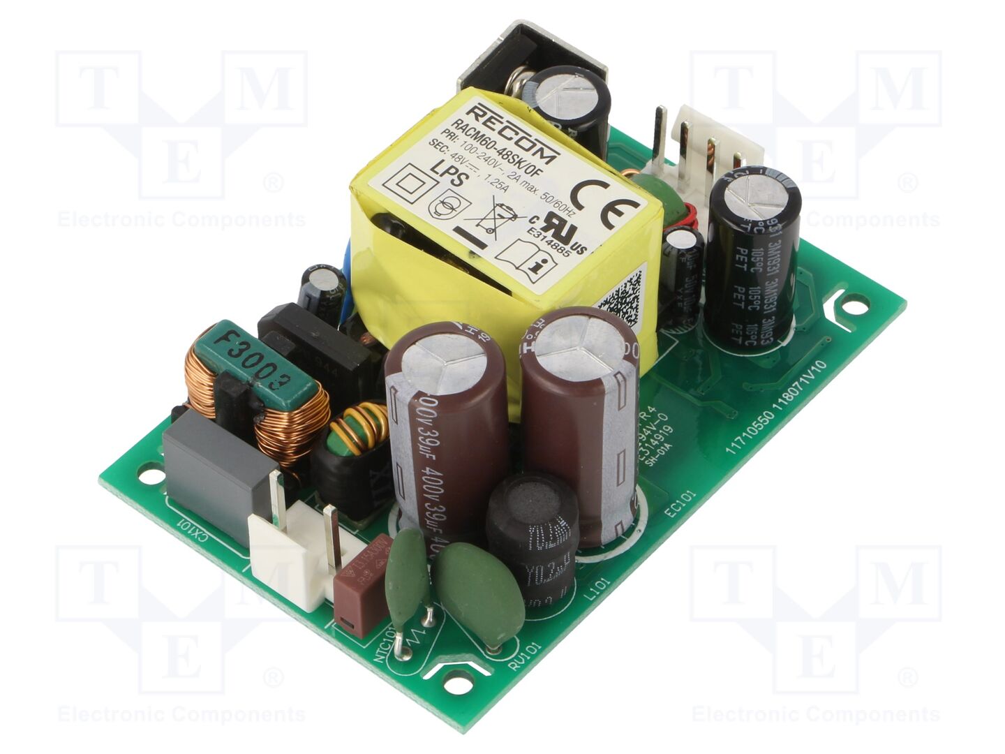 RECOM RACM60-48SK/OF Kytkinmuuntaja 60W 48VDC Open Frame
