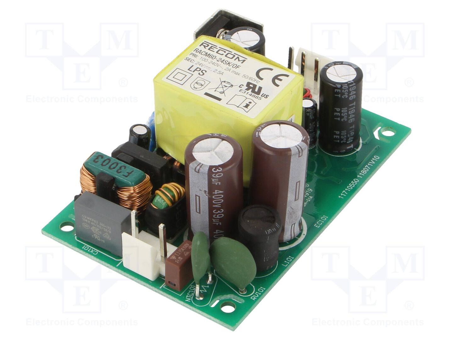 RECOM RACM60-24SK/OF Avoin kytkinlähde 60W 24VDC