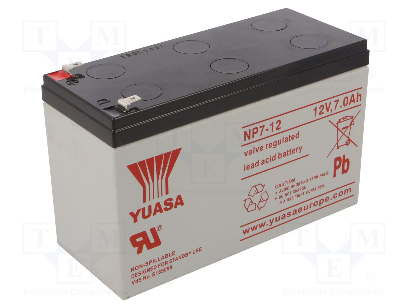 YUASA ACCU-HP7-12/Y Lyijyakku 12V