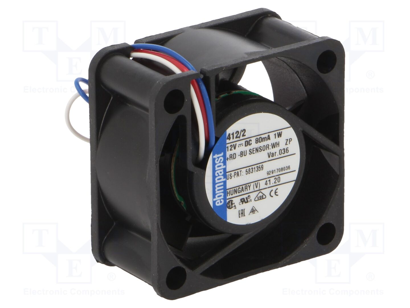 EBM-PAPST 412/2-036 Aksiaalituuletin 12VDC