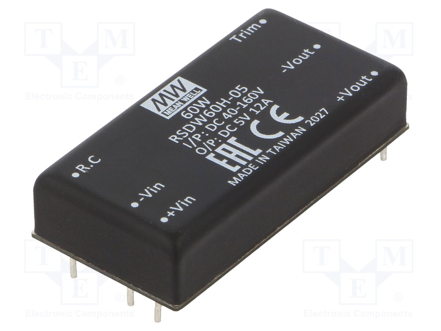 MEAN WELL RSDW60H-05 DC/DC-muunnin 60W, 40-160VDC