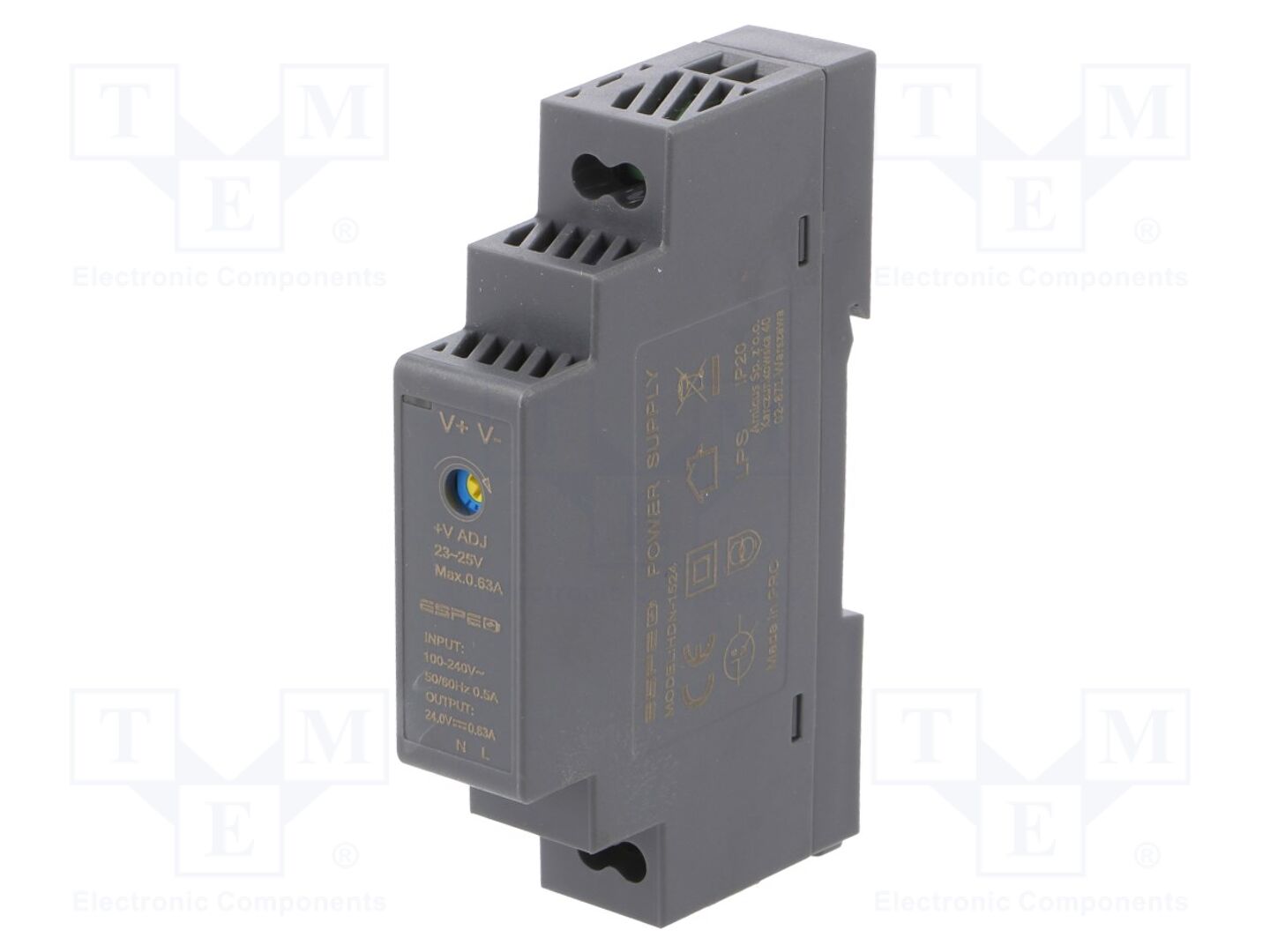 ESPE HDN-1524 DIN-kiskoon asennettava kytkentävirtalähde 15W 24VDC