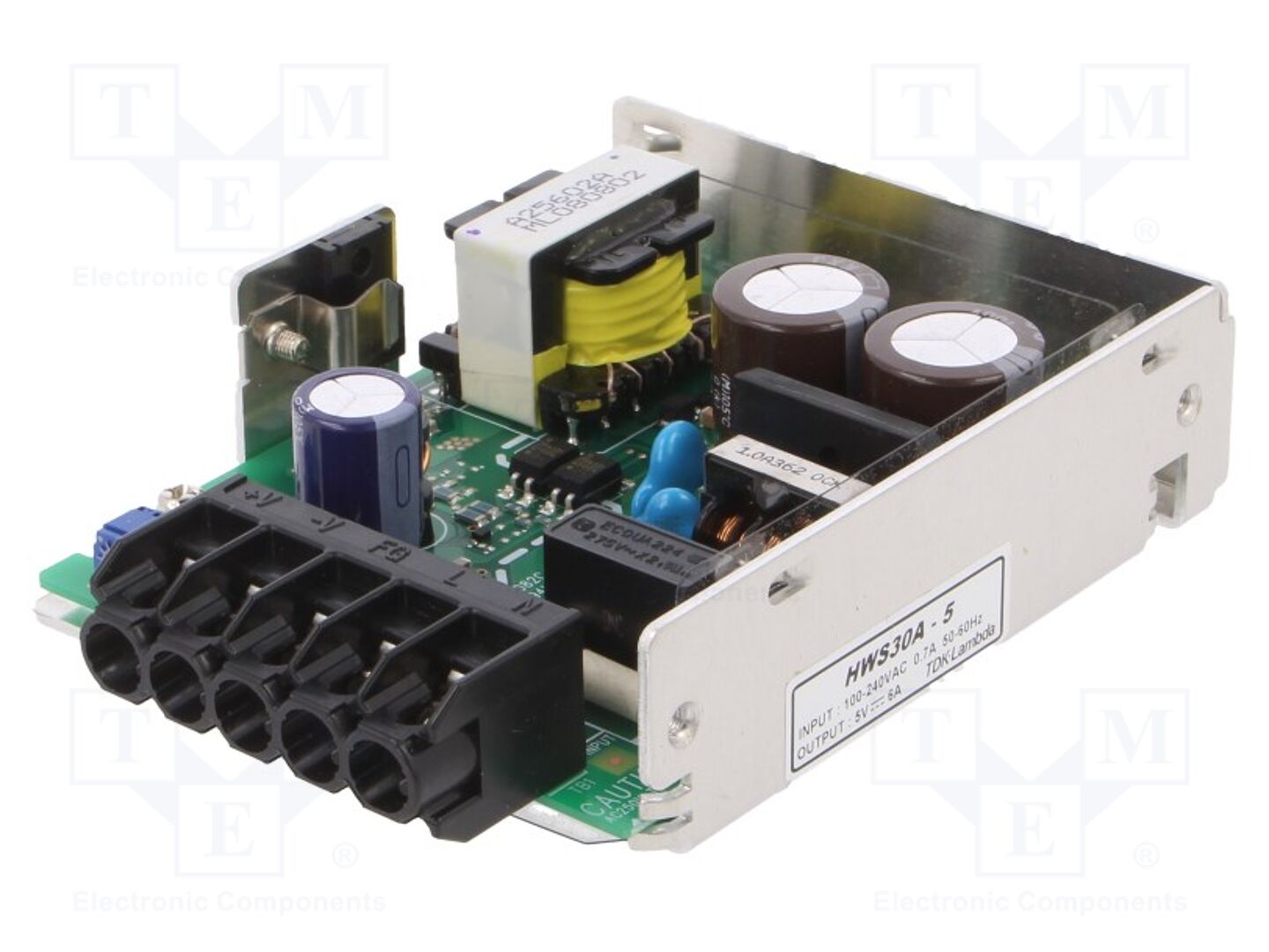 TDK-LAMBDA HWS30A-5 Sisäänrakennettu kytkentävirtalähde 30W 5VDC