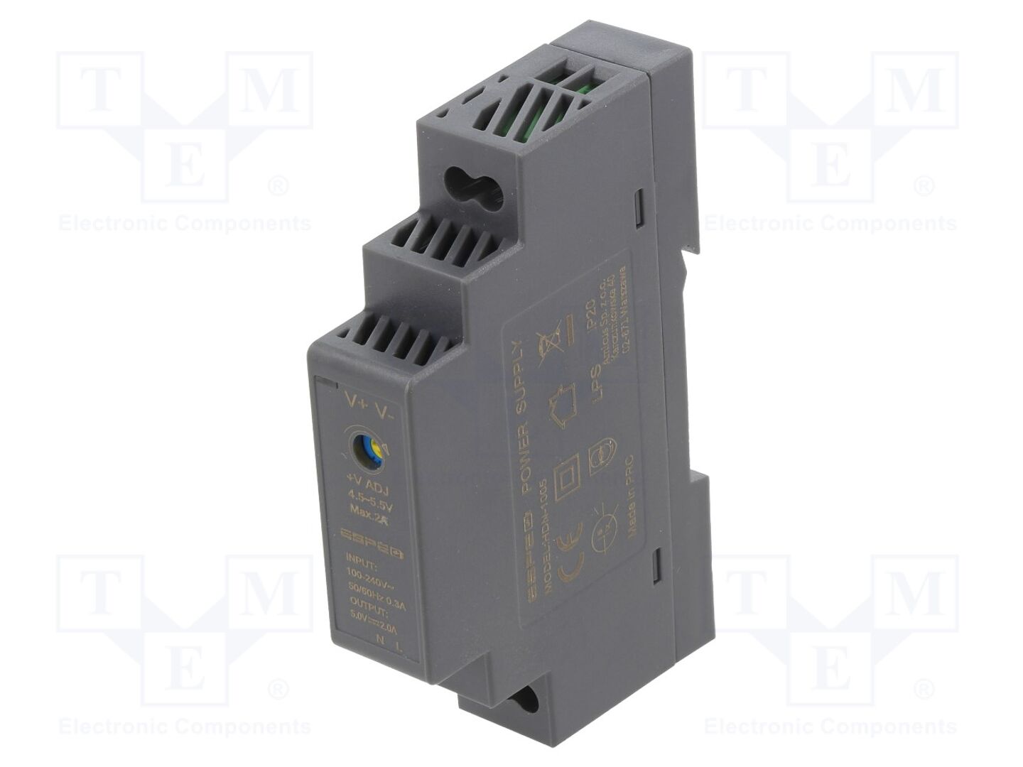 ESPE HDN-1005 DIN-kiskoon asennettava kytkentävirtalähde 10W 5VDC 2A