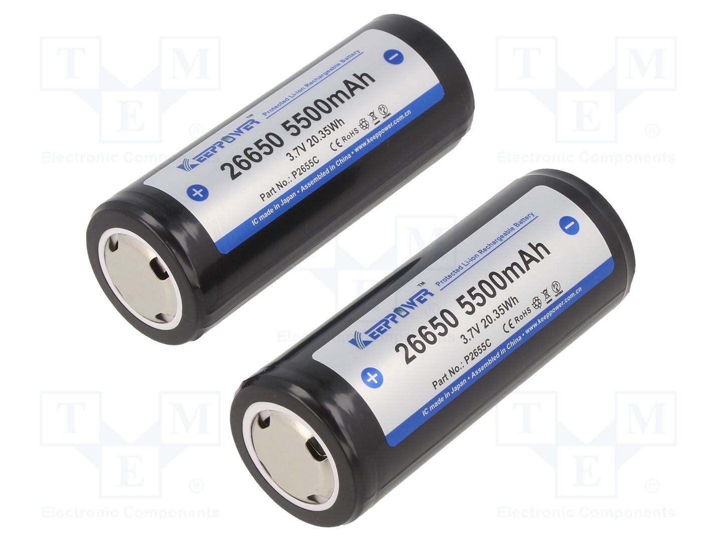 KEEPPOWER KP-ICR26650-550PCM Akku 3.7V, 5500mAh