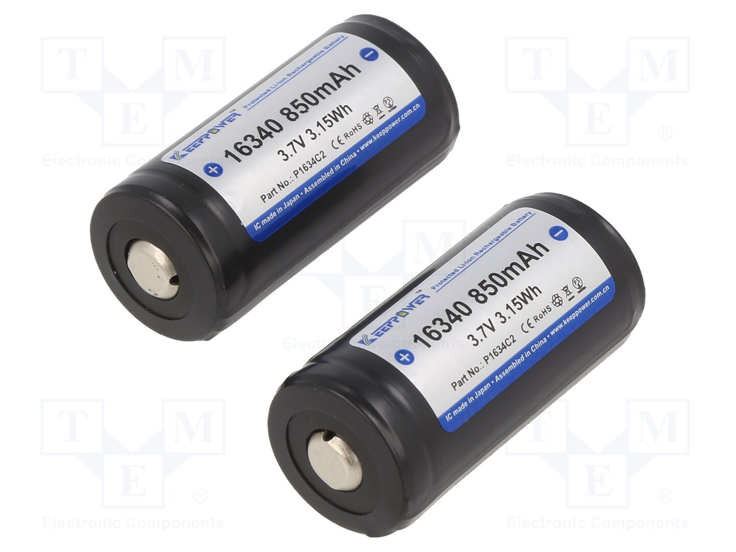 KEEPPOWER KP-ICR16340-85PCM Ladattava akku 3.7V