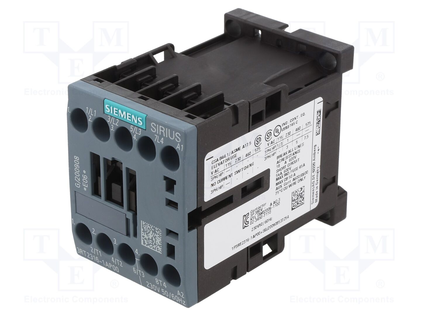 SIEMENS 3RT2316-1AP00 Kontaktori 9A