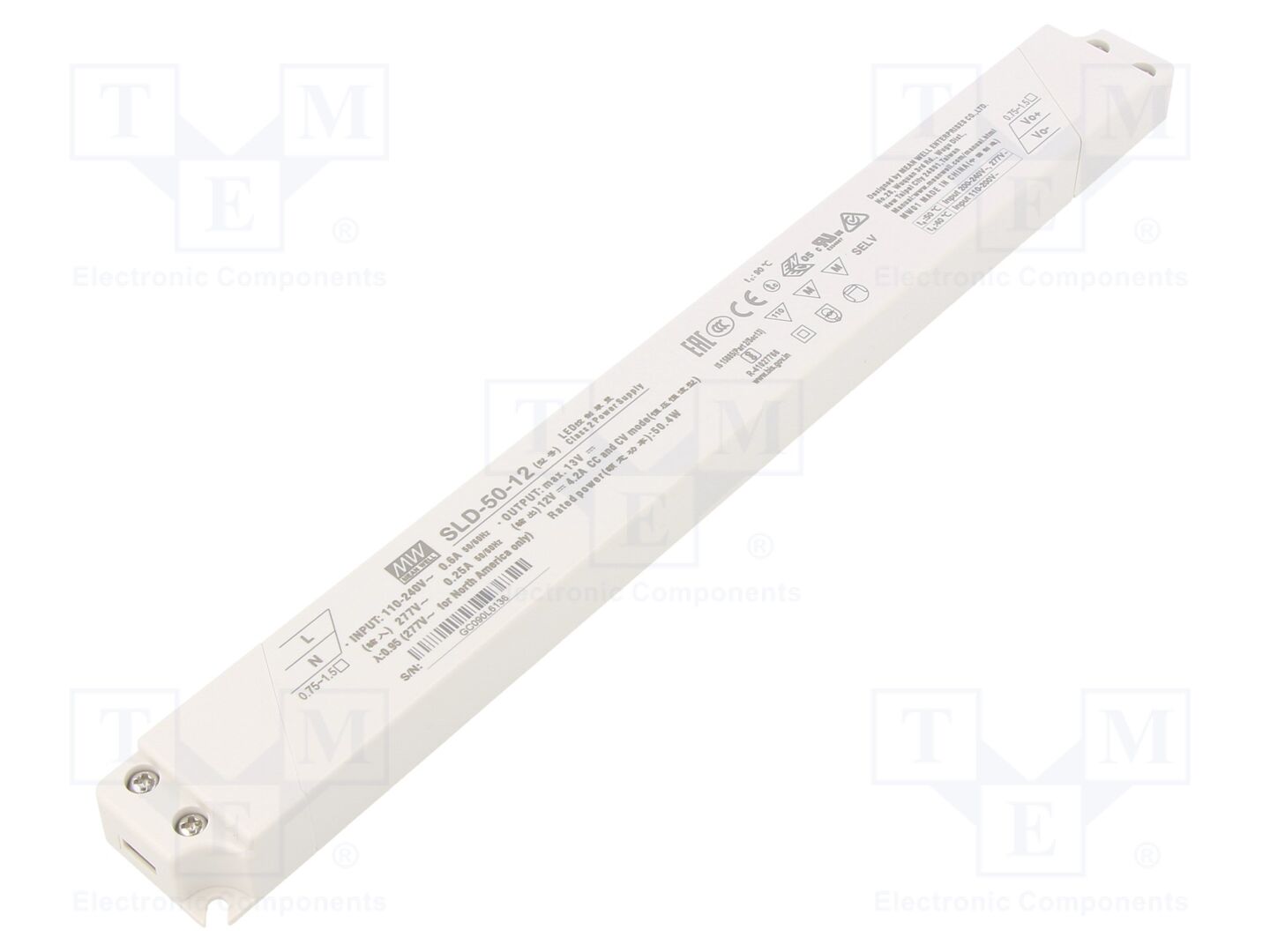 MEAN WELL SLD-50-12 LED-verkkolaite 50W 12VDC 4.2A