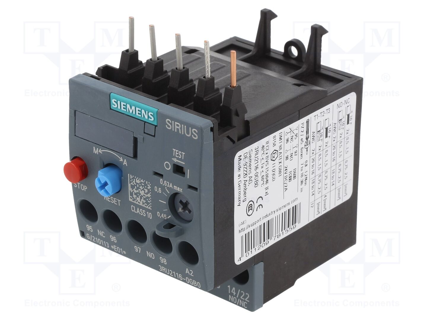 SIEMENS 3RU2116-0GB0 Termorele 0.18kW