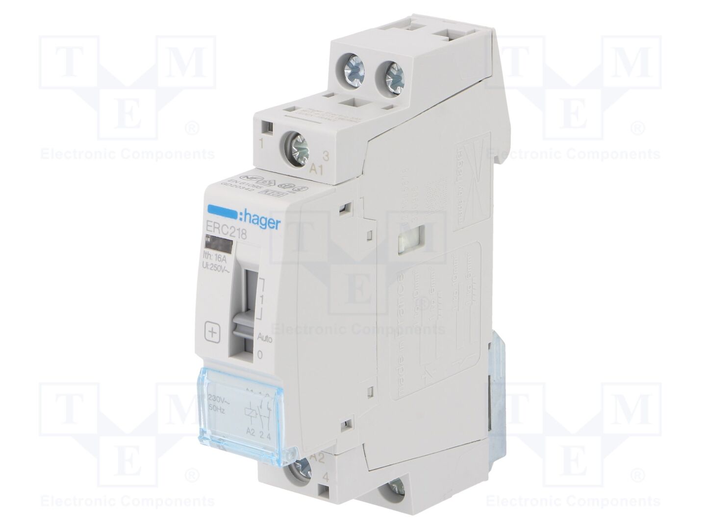 HAGER ERC218 Asennusrele NC + NO
