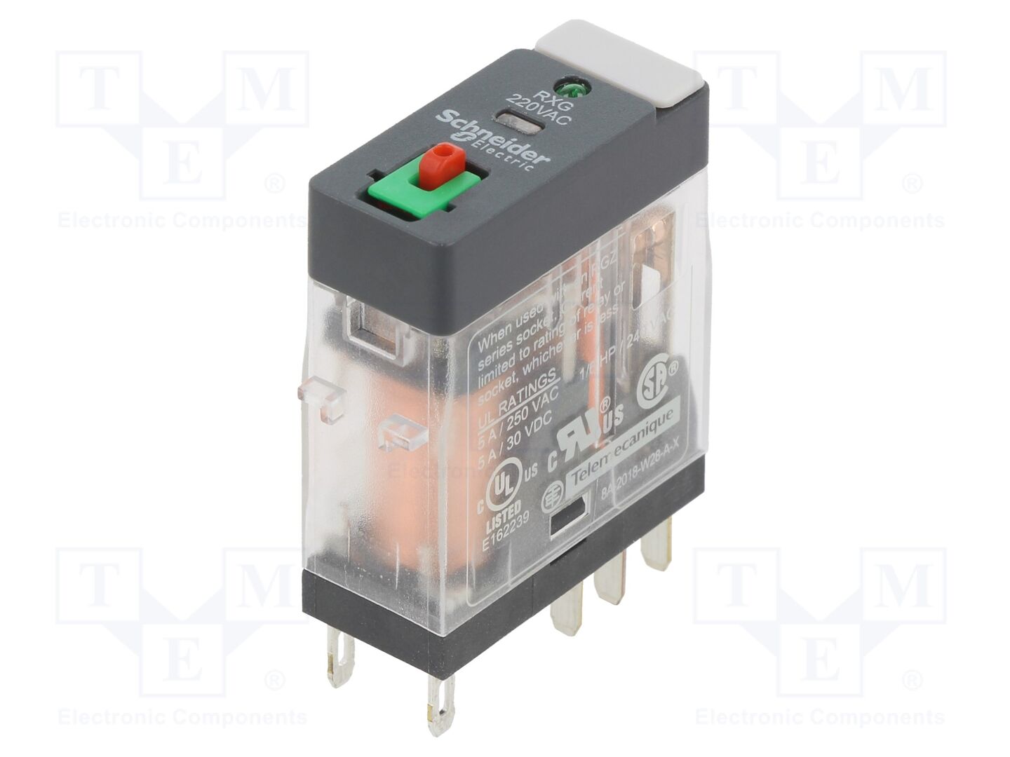 SCHNEIDER ELECTRIC RXG22M7 Sähkömagneettinen rele 220VAC, 5A