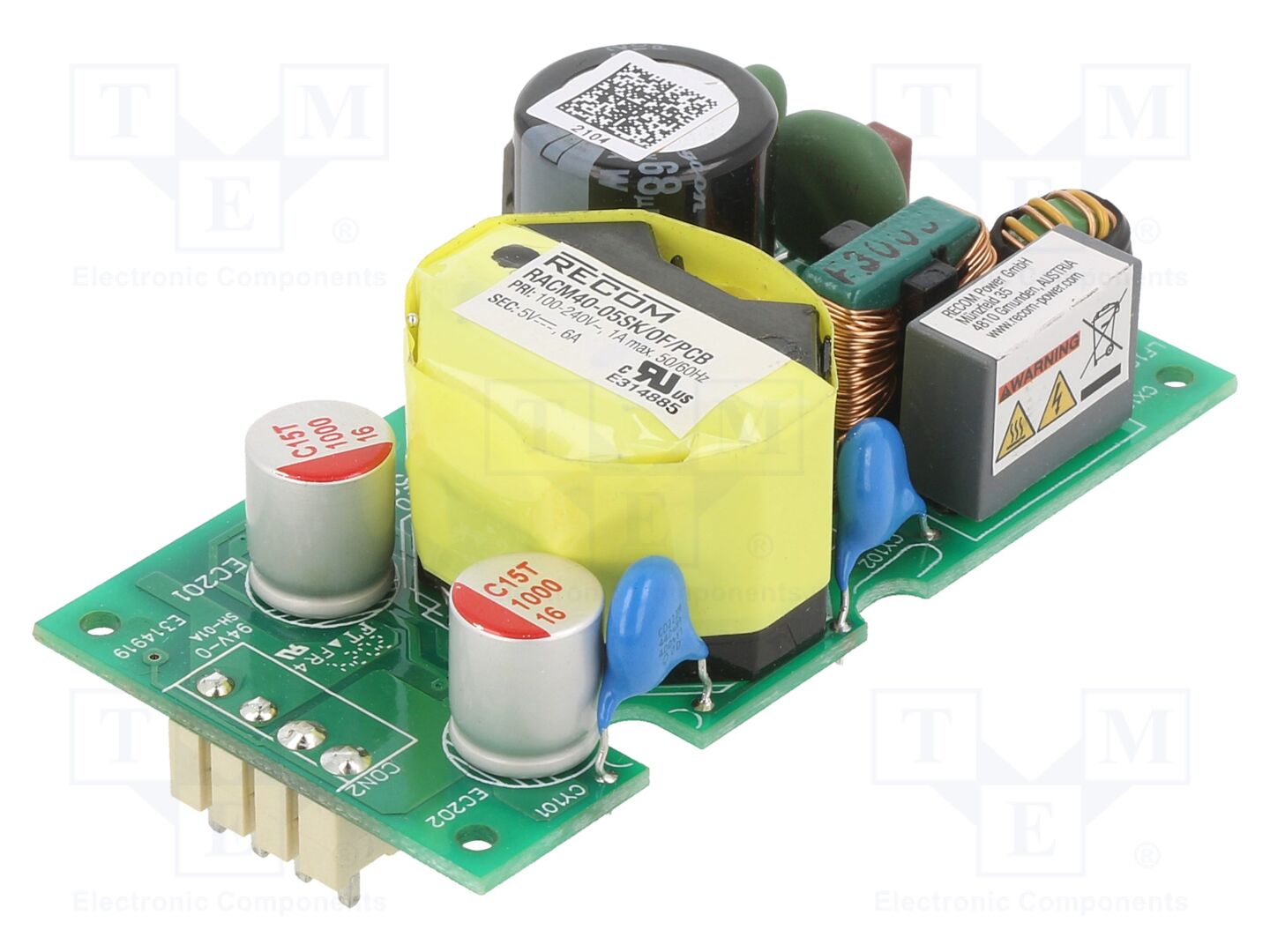 RECOM RACM40-05SK/OF/PCB Avoin kehikko -kytkentävirtalähde 30W