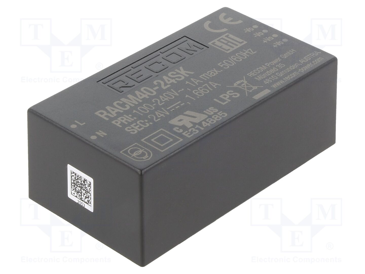 RECOM RACM40-24SK-T Avoin kytkinlähde 40W 24VDC