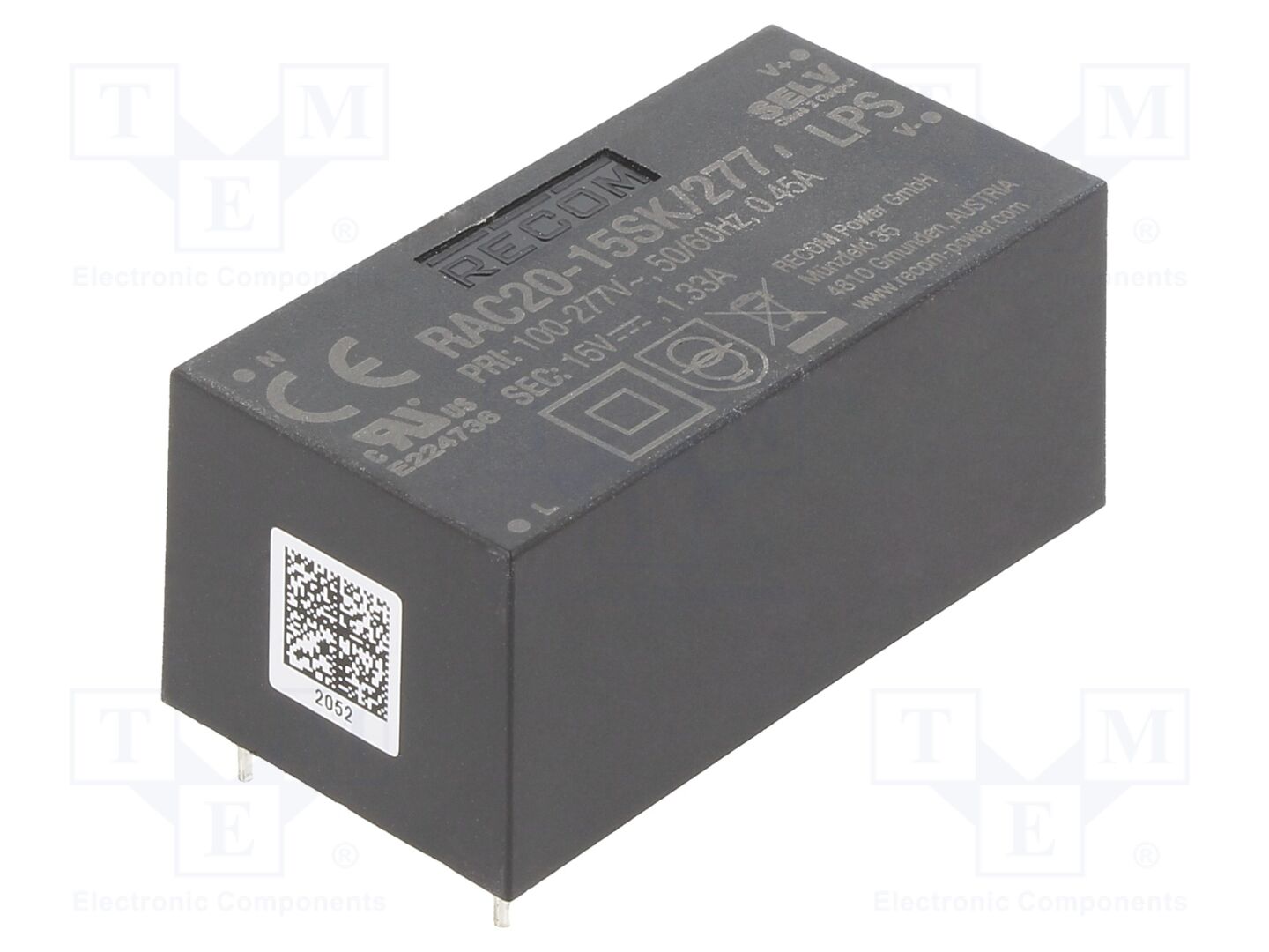 RECOM RAC20-15SK/277 AC/DC-muunnin 20W