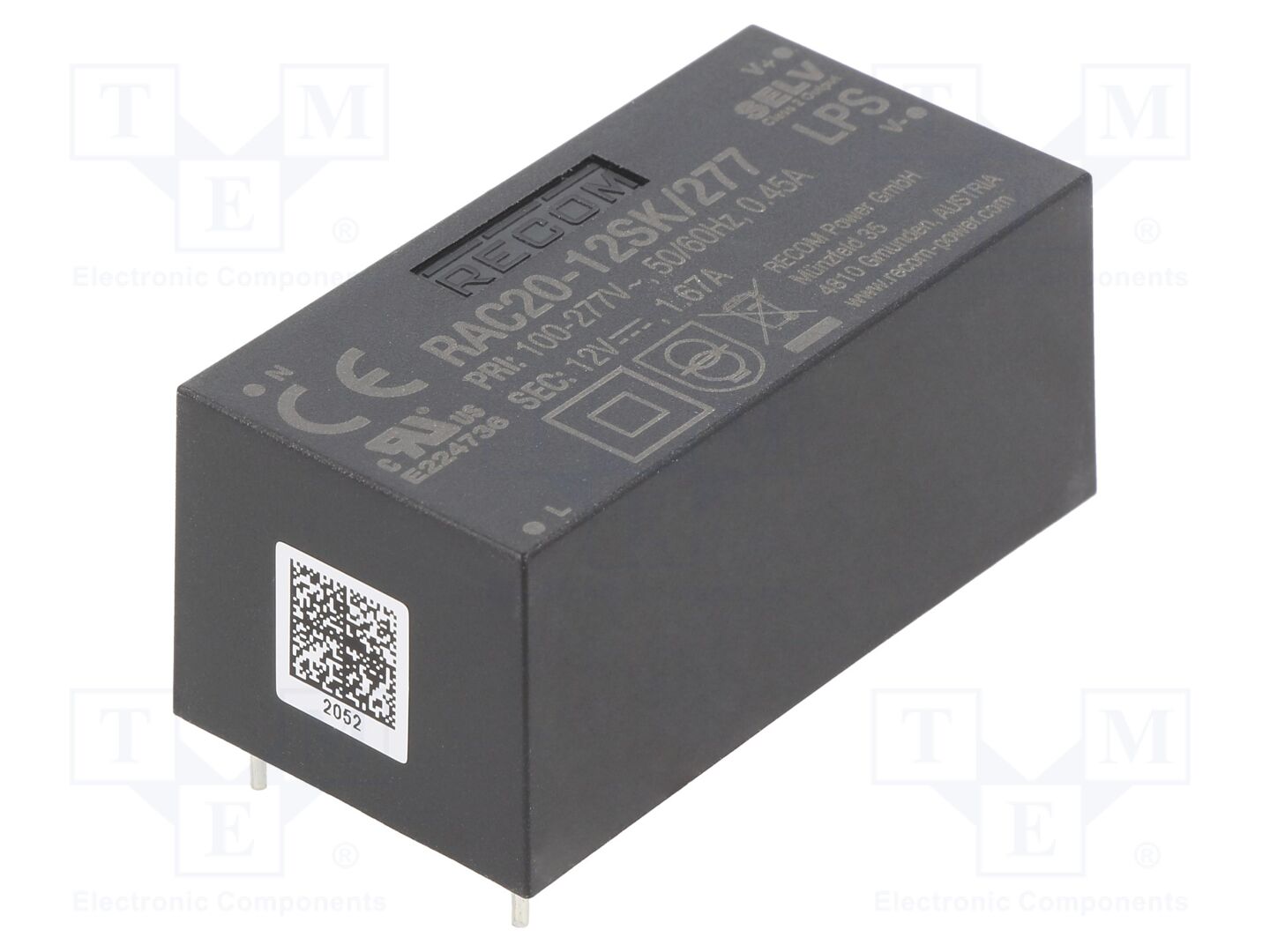 RECOM RAC20-12SK/277 AC/DC-muunnin 20W