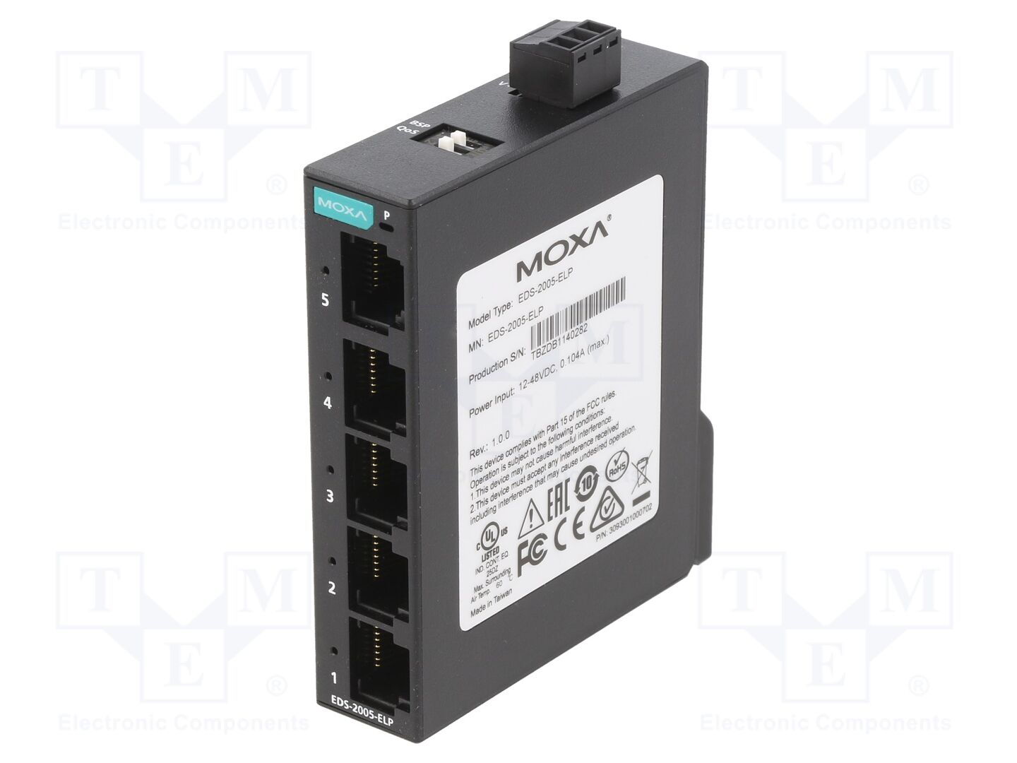 MOXA EDS-2005-ELP Ethernet-kytkin 9.6÷60VDC