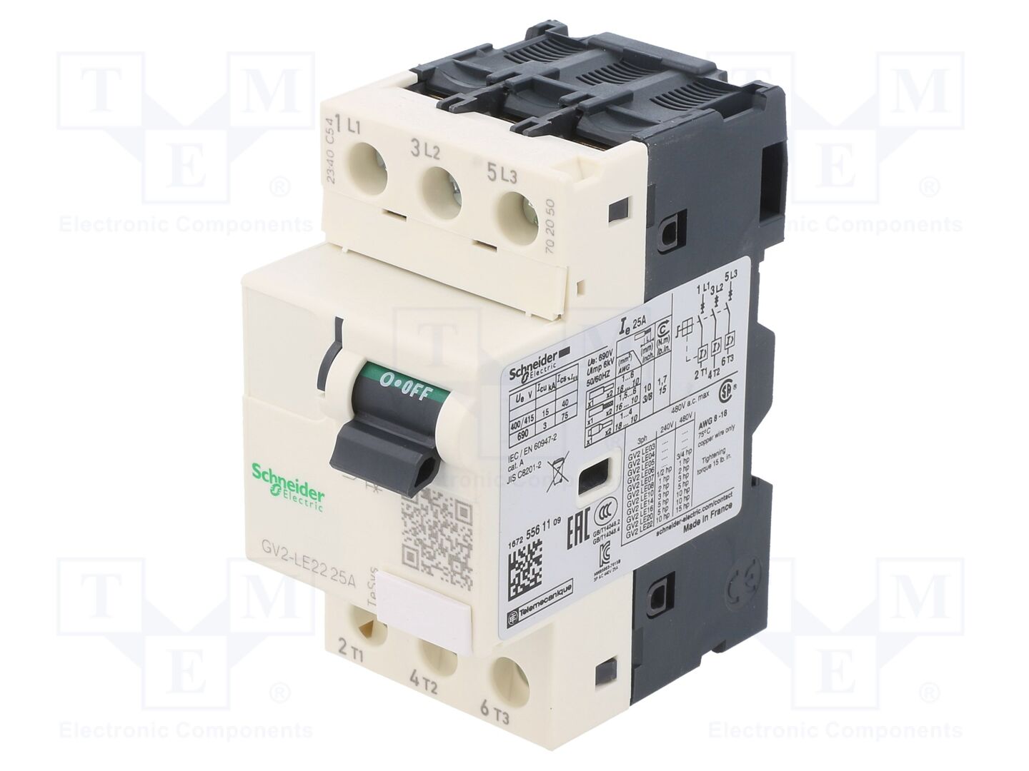 SCHNEIDER ELECTRIC GV2LE22 Moottorinsuojakatkaisija 9/11kW