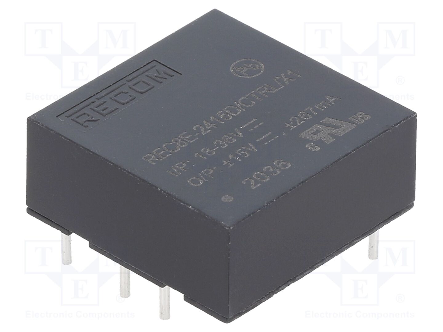 RECOM REC8E-2415D/CTRLX1 DC/DC-muunnin 8W