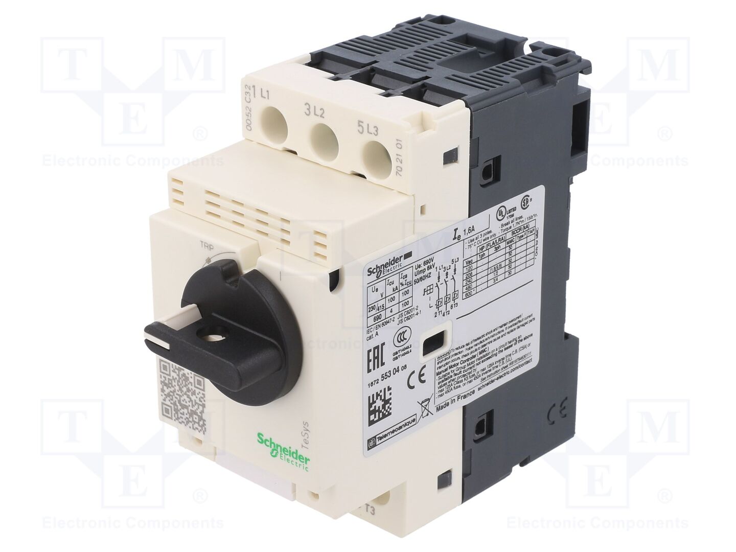 SCHNEIDER ELECTRIC GV2L06 Moottorisuojakatkaisija 0,55kW