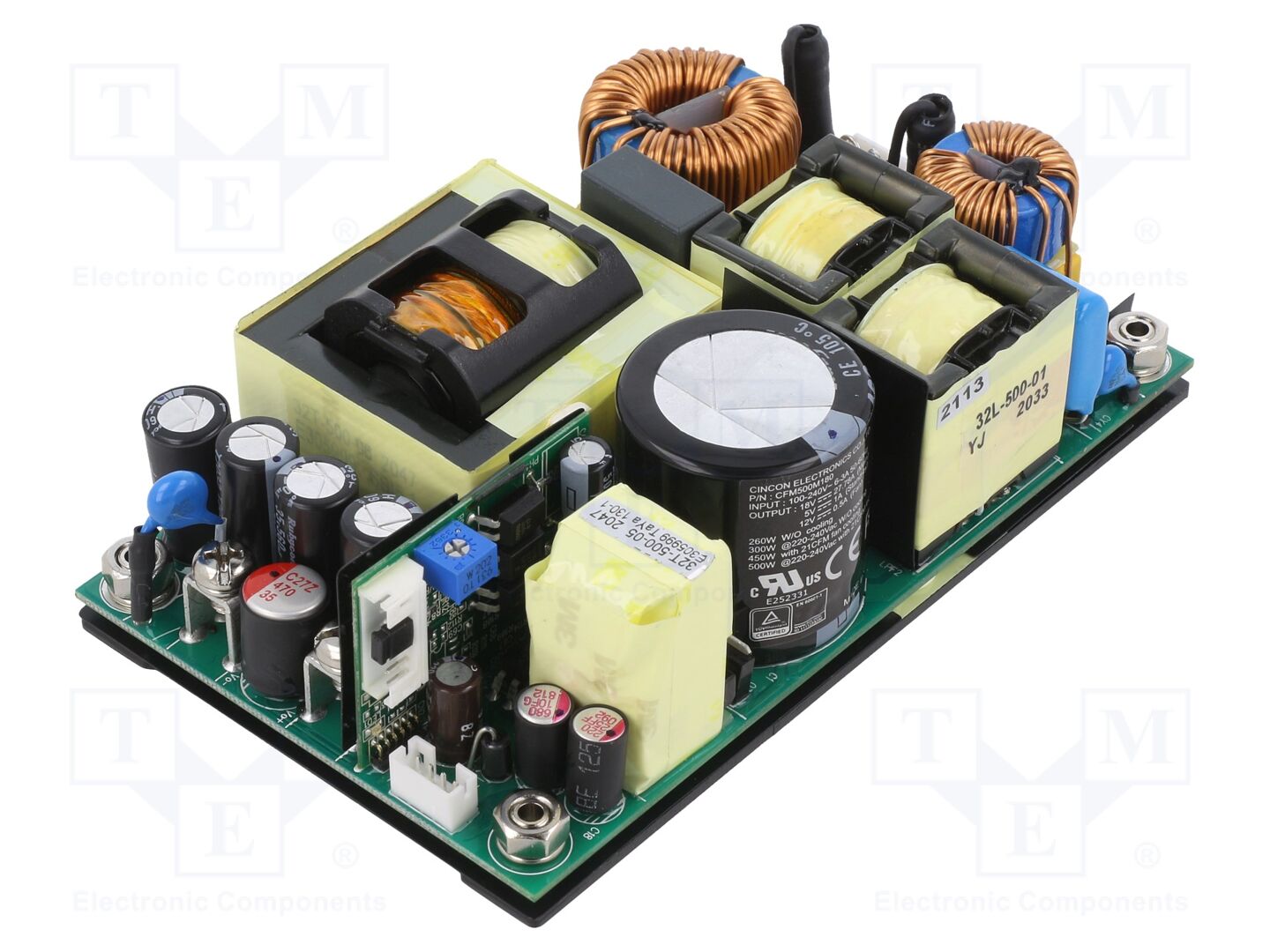 CINCON CFM500M180 Avoin kytkinlähde 500W 80-264VDC/VAC