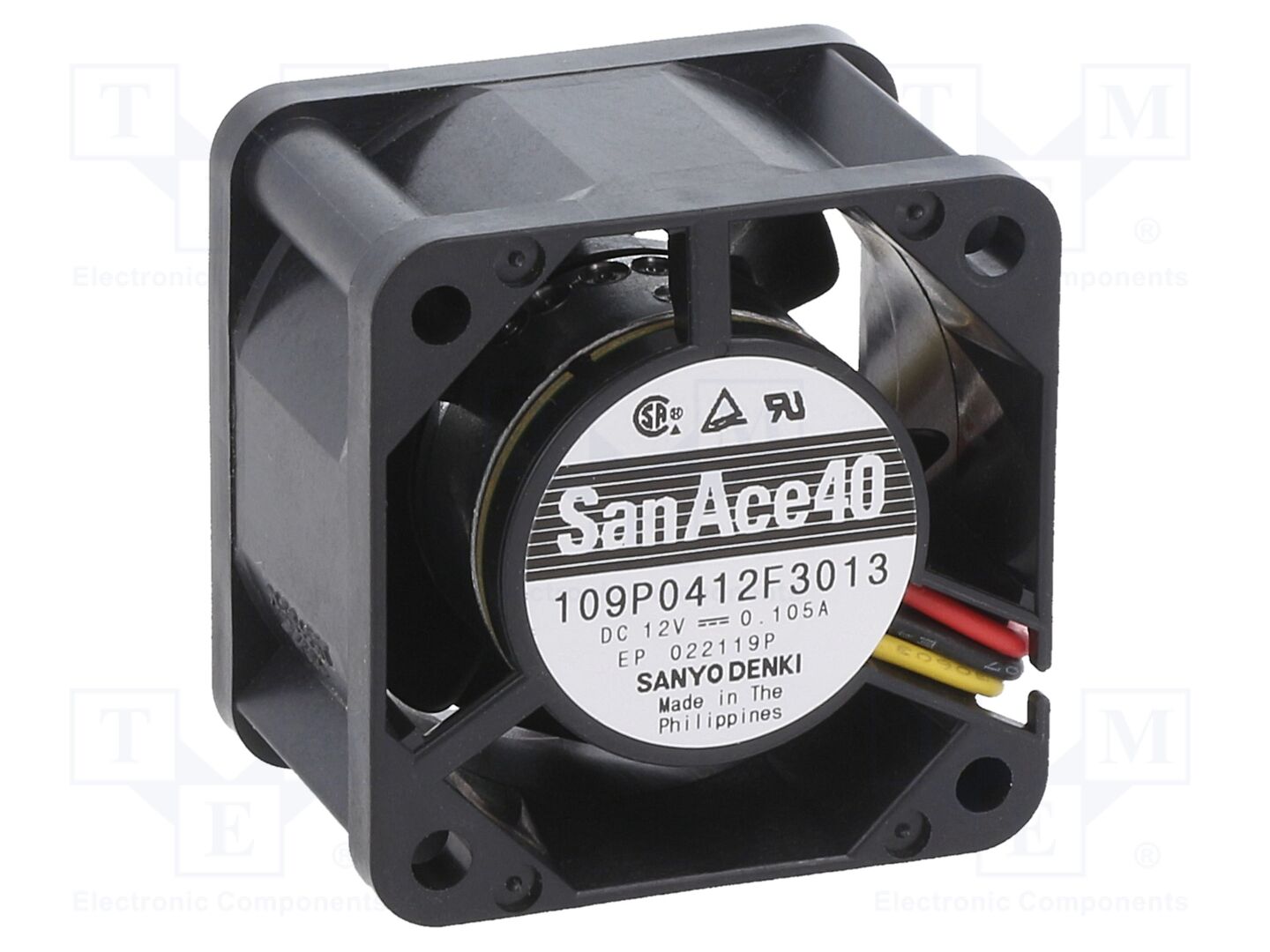 SANYO DENKI 109P0412F3013 Aksiaalipuhallin 12VDC