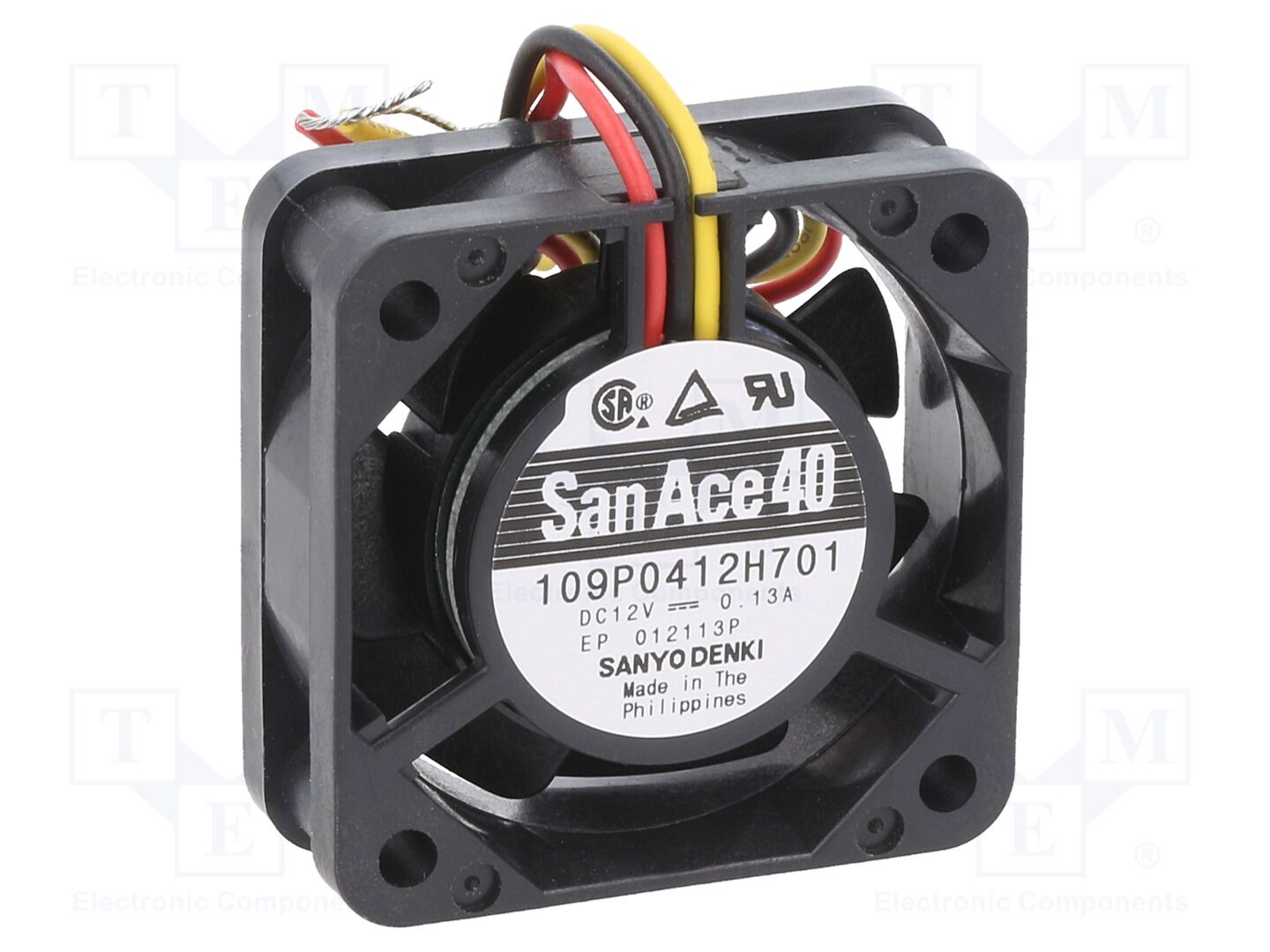 SANYO DENKI 109P0412H701 Aksiaalipuhallin 12VDC