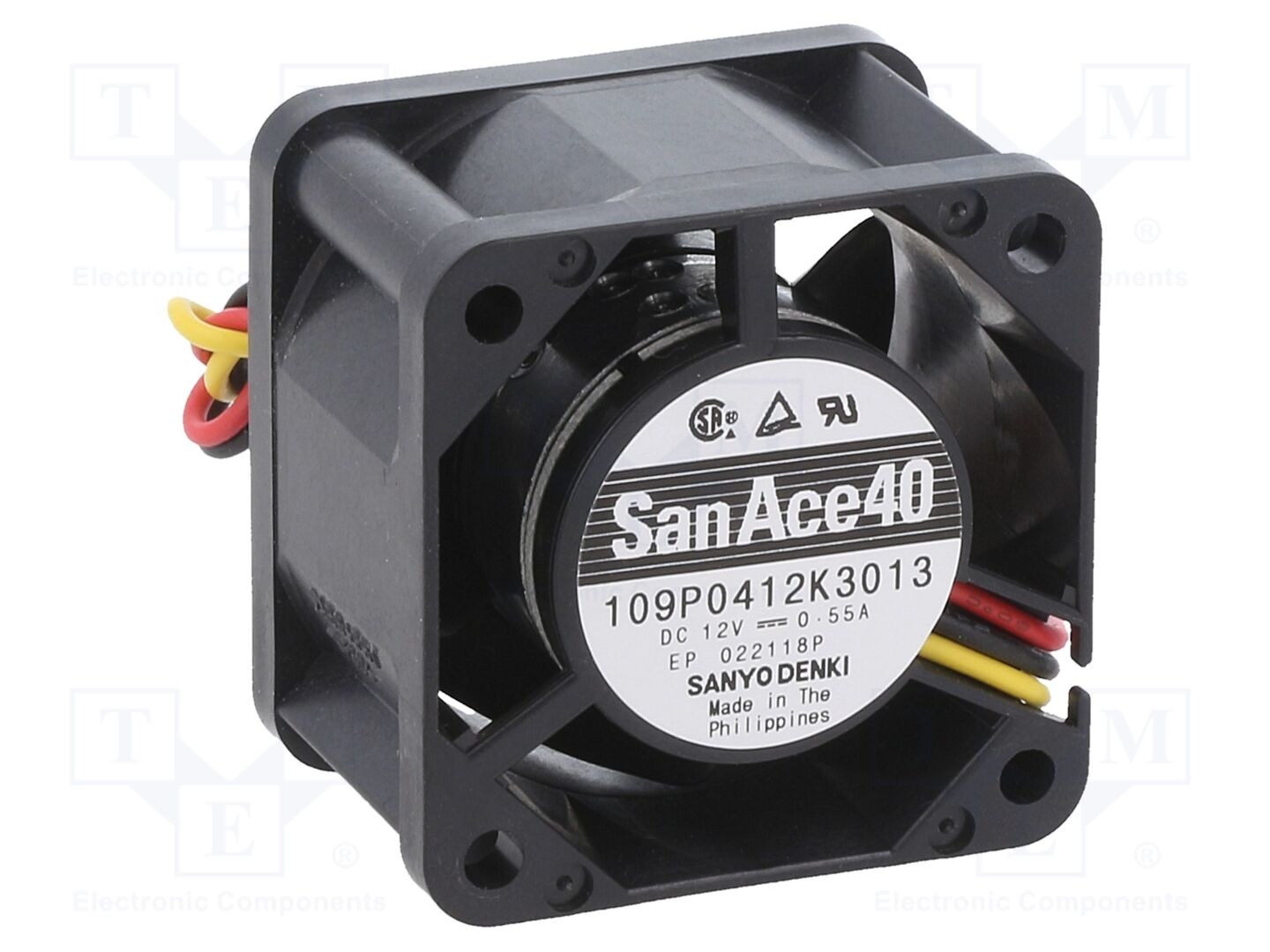 SANYO DENKI 109P0412K3013 Aksiaalipuhallin 12VDC