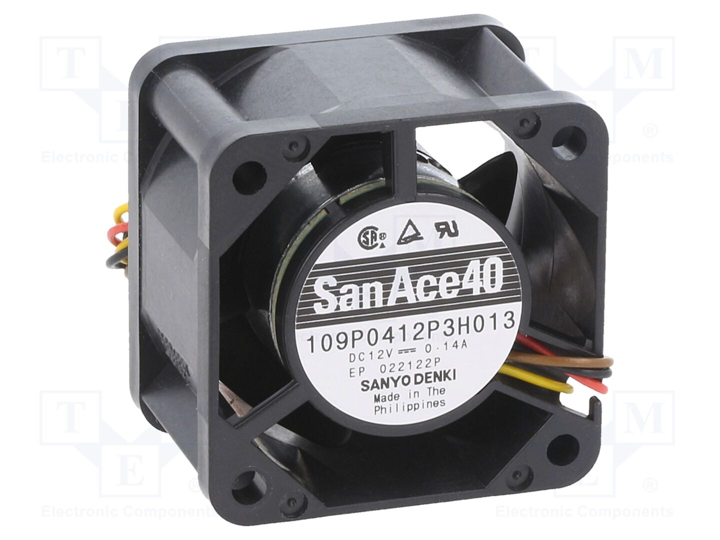SANYO DENKI 109P0412P3H013 Aksiaalipuhallin 12VDC
