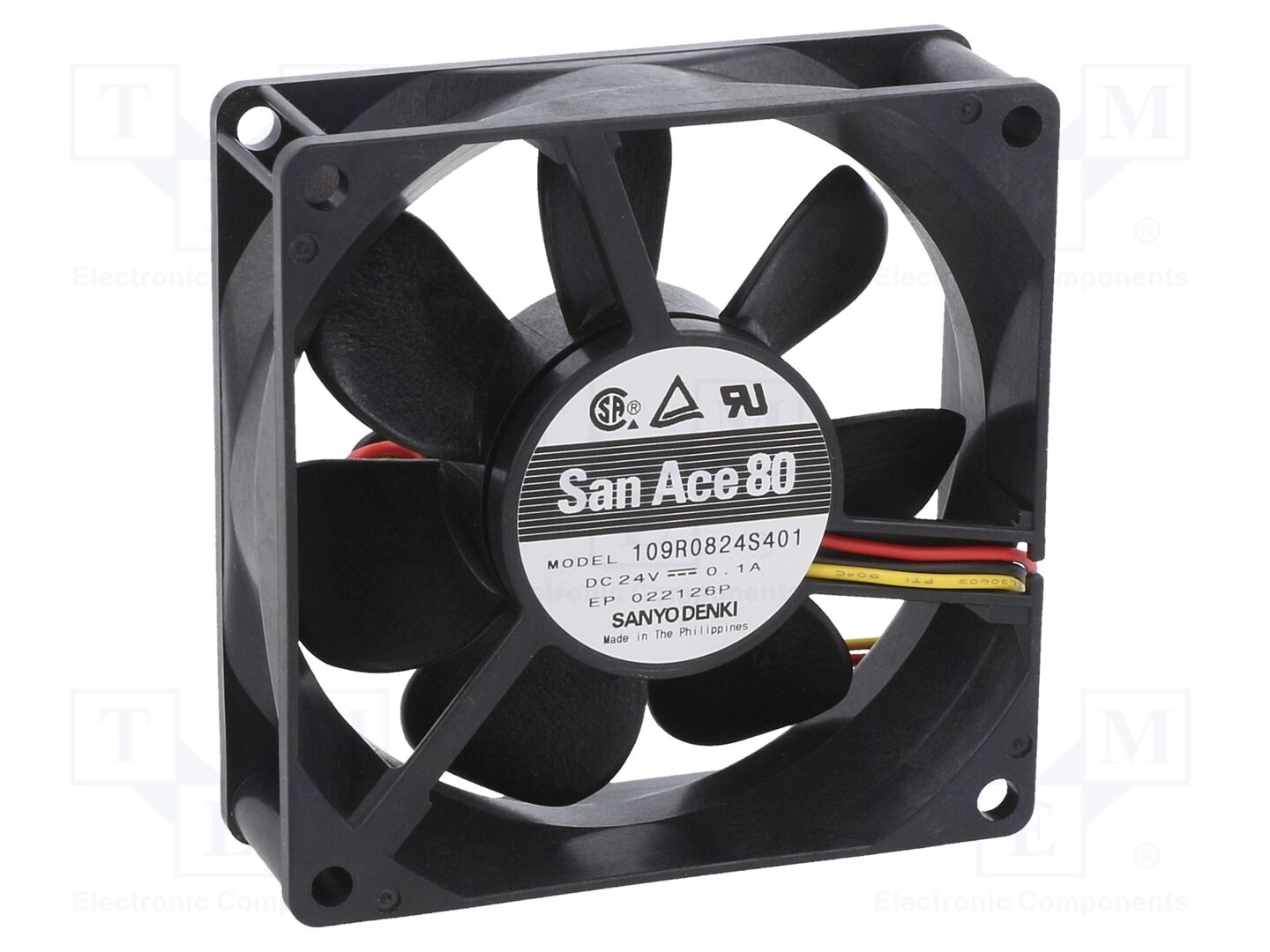 SANYO DENKI 109R0824S401 Aksiaalituuletin 24VDC