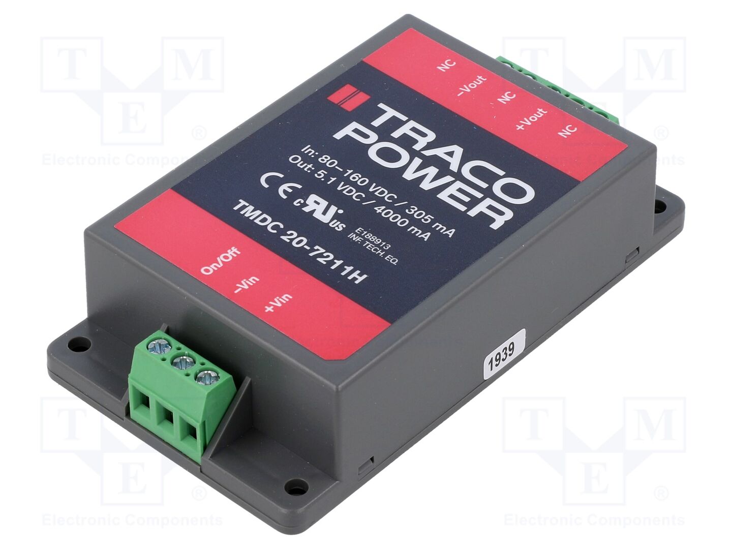 TRACO POWER TMDC20-7211H DC/DC-muunnin 20W