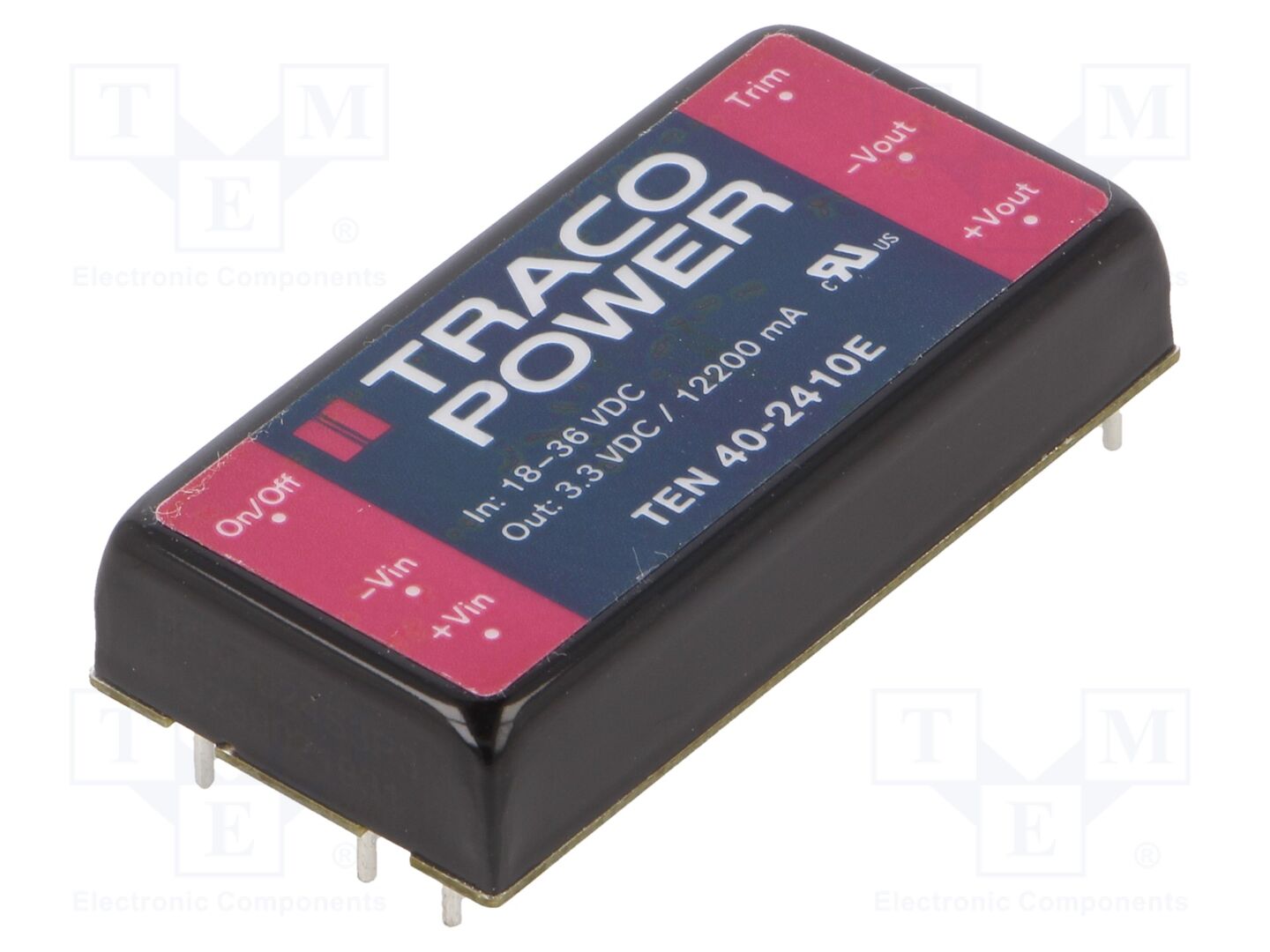 TRACO POWER TEN40-2410E DC/DC-muunnin 40W, 3.3VDC