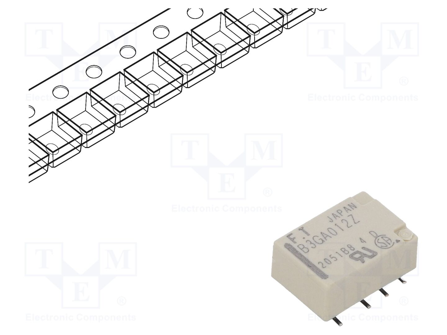 FCL Components FTR-B3GA012Z-B10 Miniatuuri sähkömagneettinen rele 12VDC (50 kpl erä)