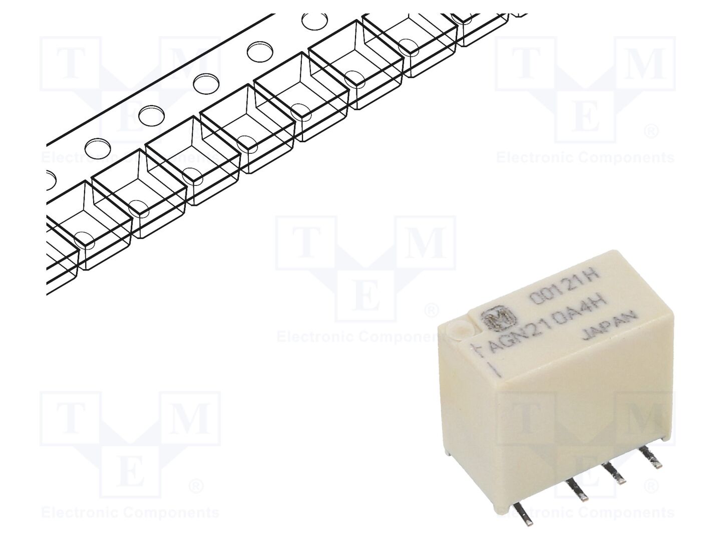 PANASONIC AGN210A4HZ Sähkömagneettinen rele 4.5VDC (50 kpl erä)