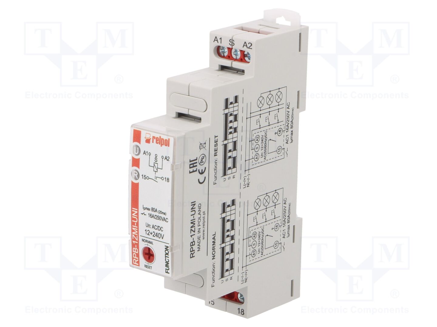 RELPOL RPB-1ZMI-UNI Asennusrele 16A