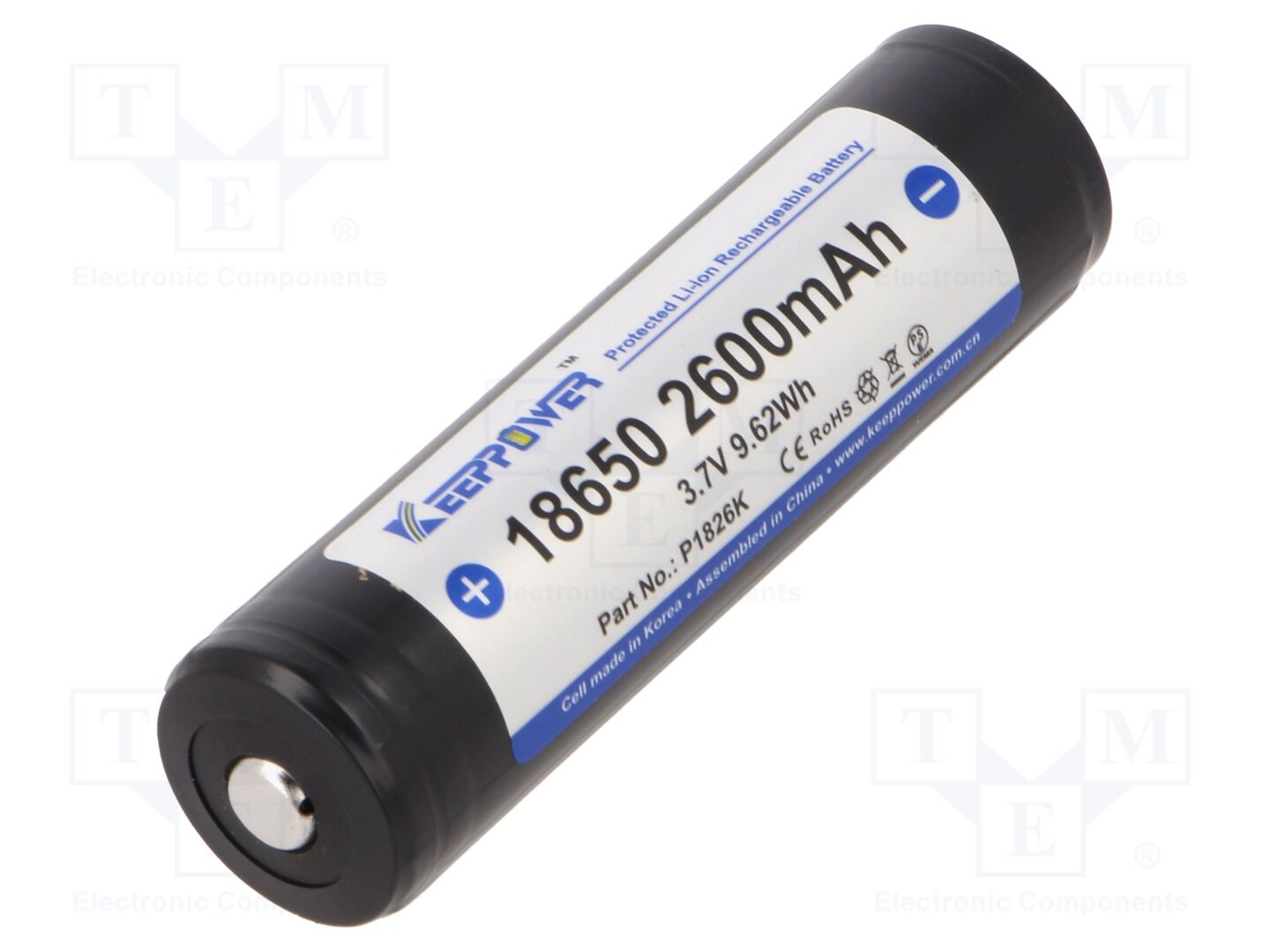 KEEPPOWER ACCU-18650/SPCB Ladattava akku Li-Ion 3.7V 2600mAh