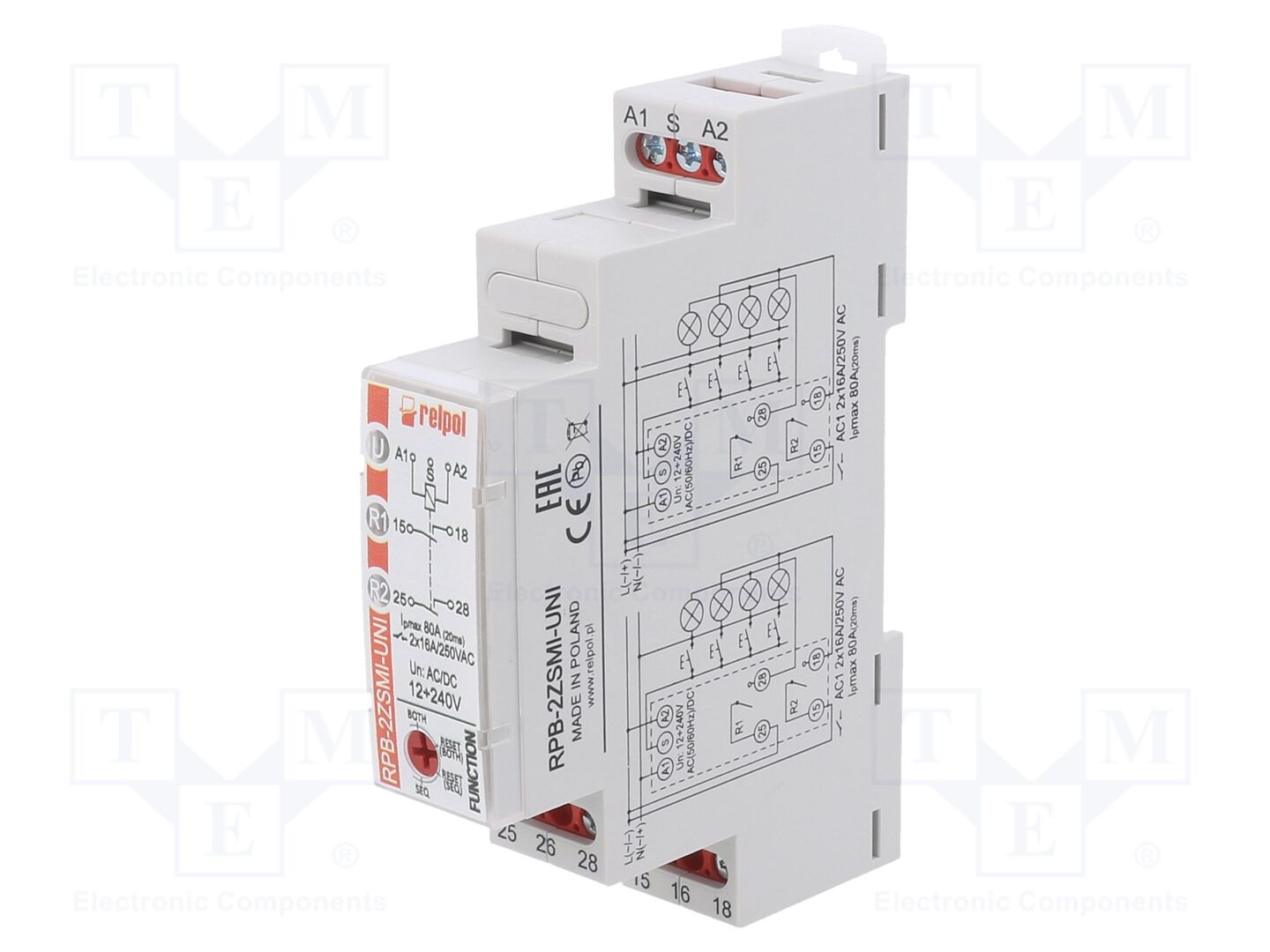RELPOL RPB-2ZSMI-UNI Asennusrele 16A