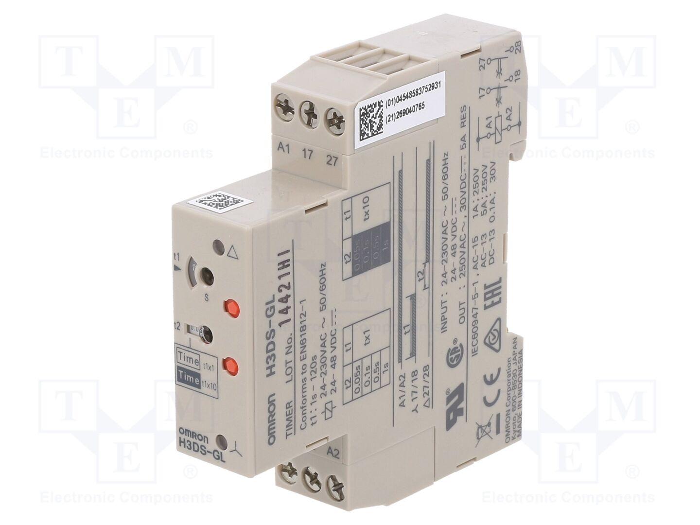 OMRON H3DS-GL Analoginen ajastin 1s-120s