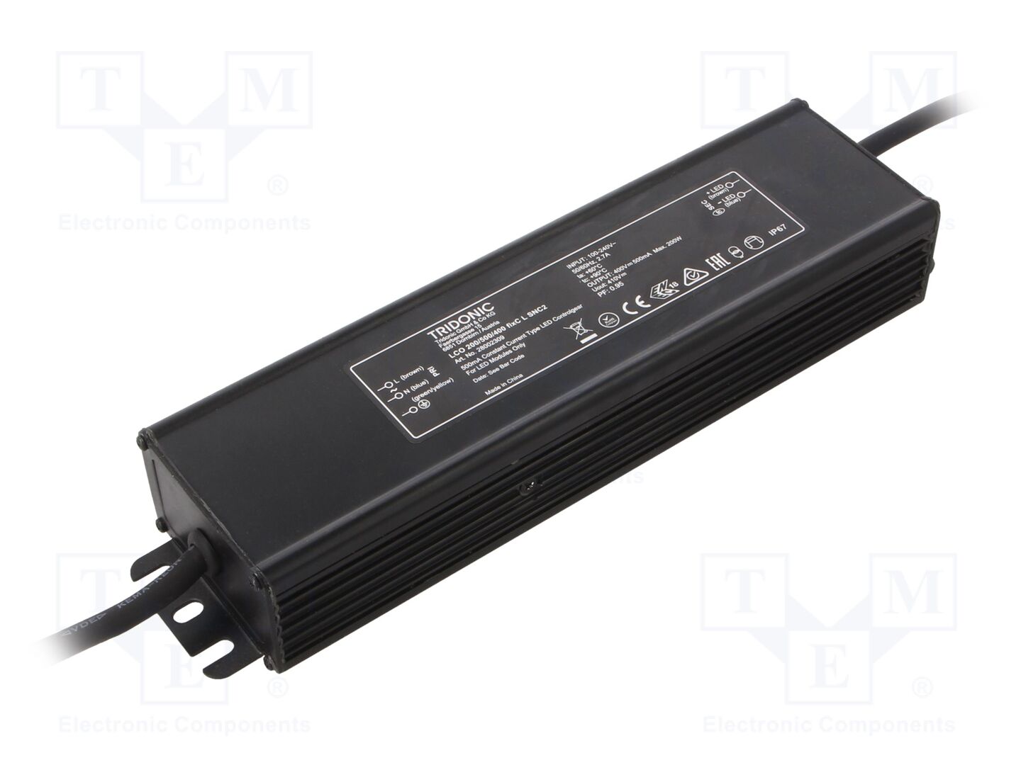 TRIDONIC LCO 200/500/400 FIXC L SNC2 LED-virtalähde 200W 500mA