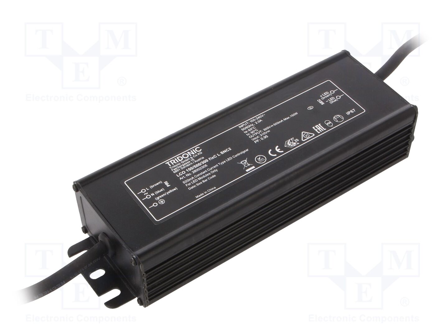TRIDONIC LCO 150/500/300 FIXC L SNC2 LED-virtalähde 150W 500mA