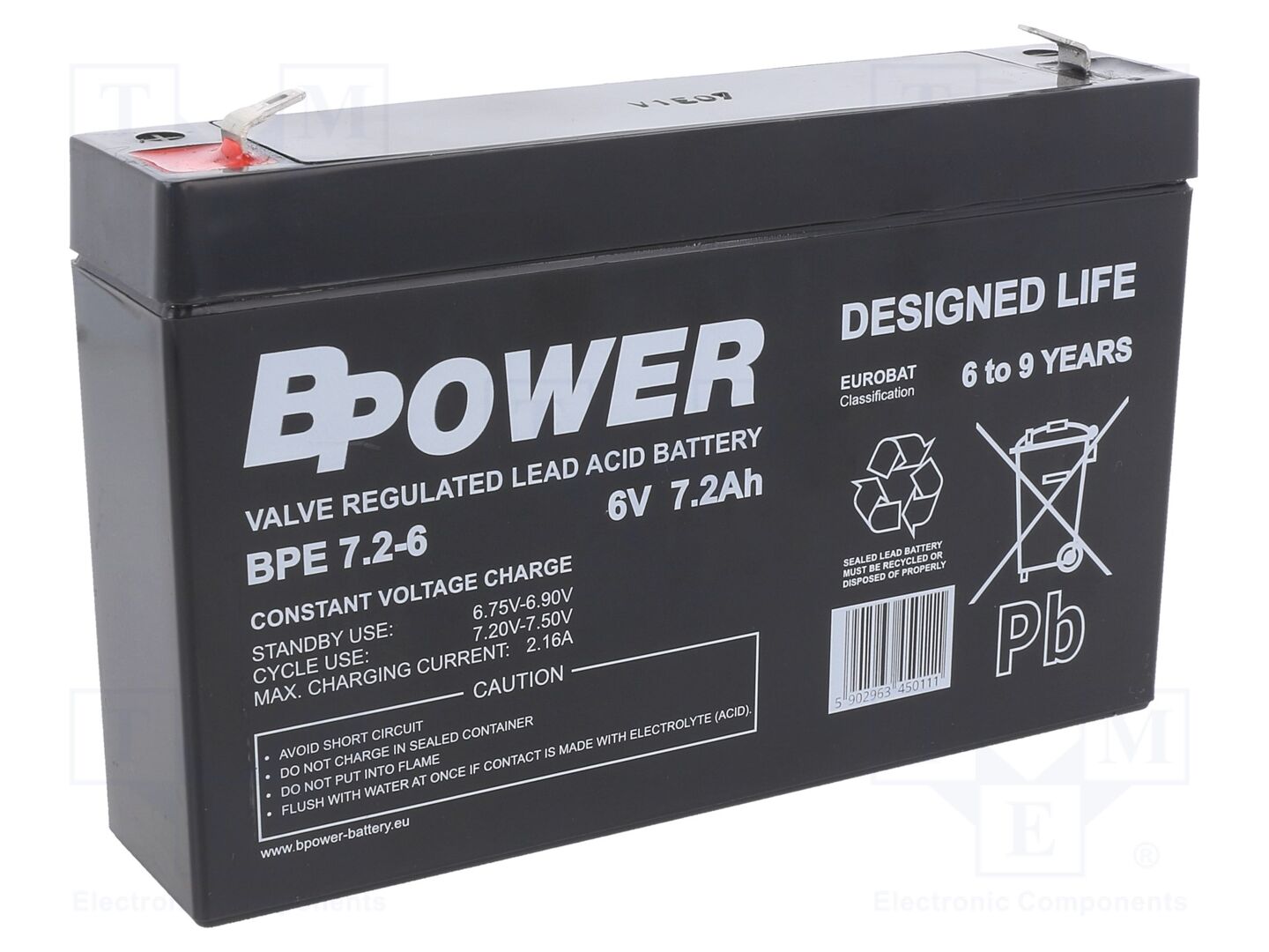 BPOWER BPE 7,2-6 T1 Akkukenno 6V 7.2Ah