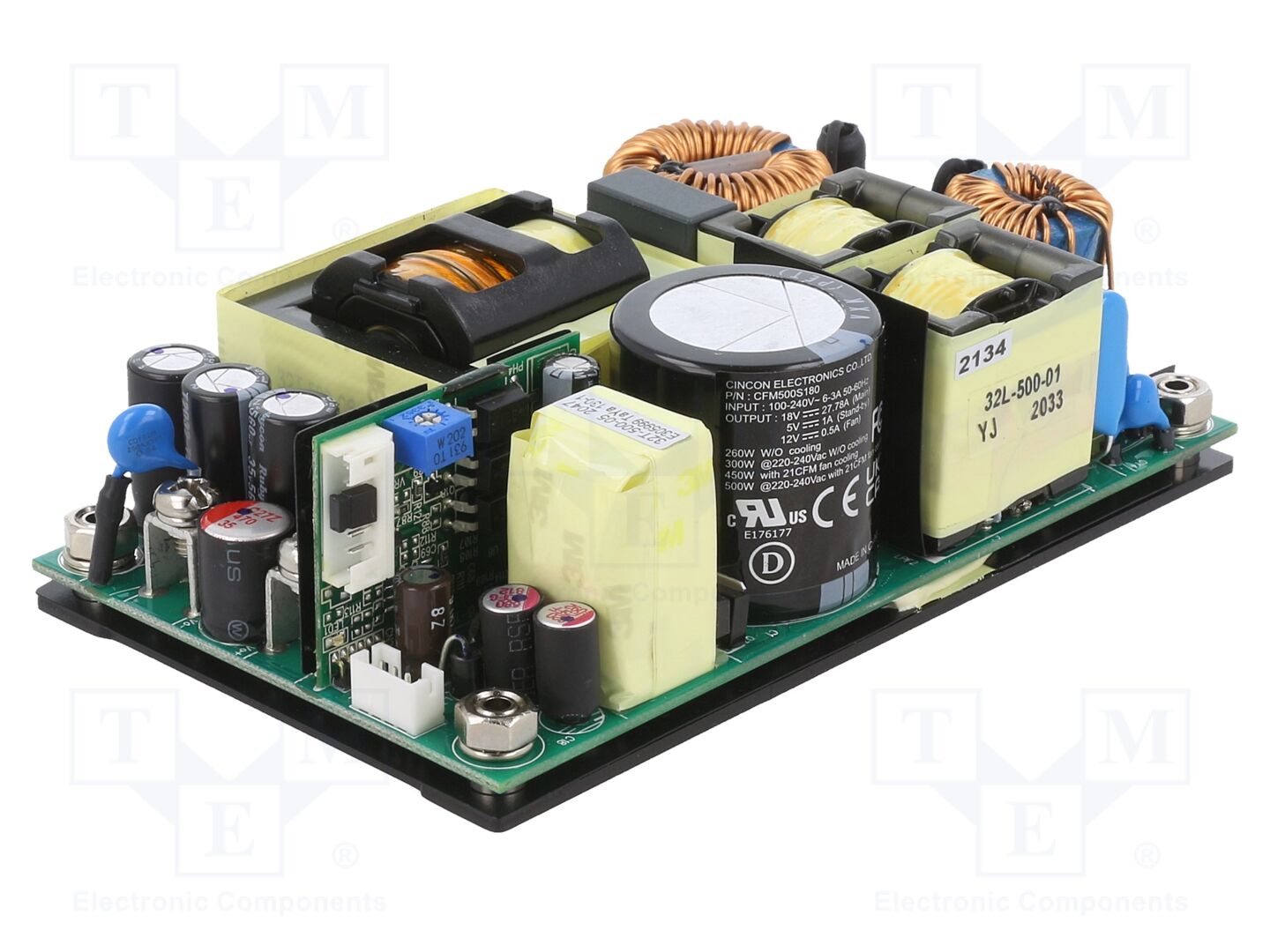 CINCON CFM500S180 Avoin kehikko -verkkolaite 500W 18VDC